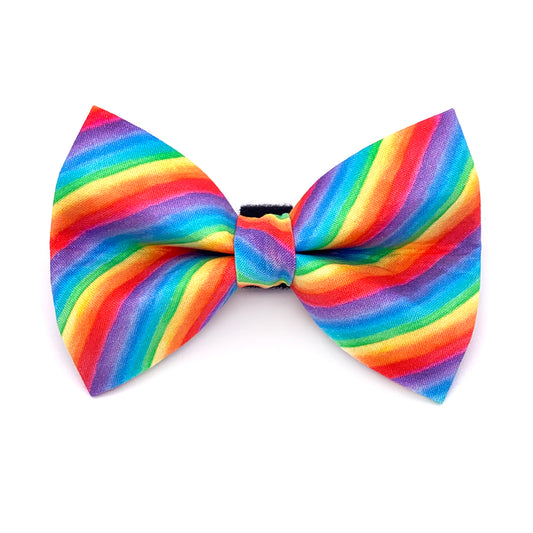 Rainbow Dog Bow Tie