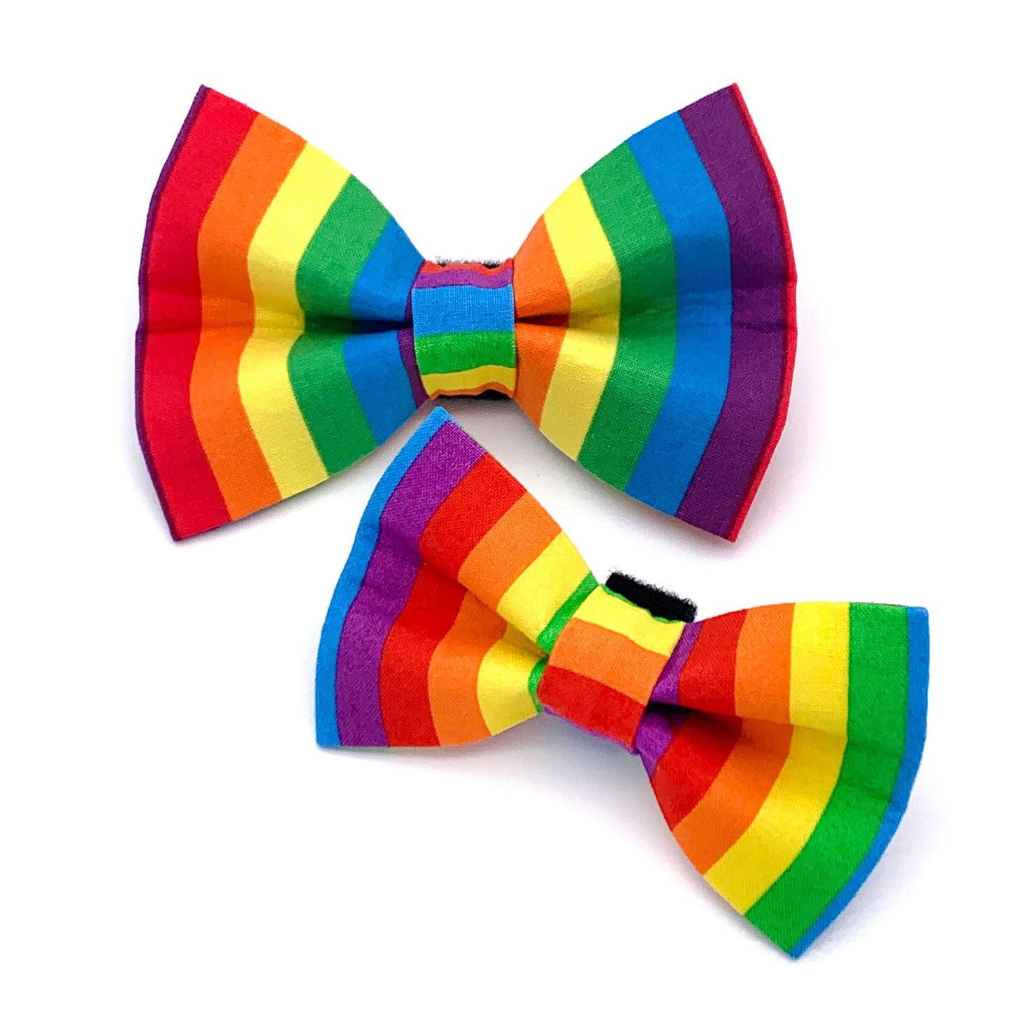 Rainbow Stripe Dog Bow Tie