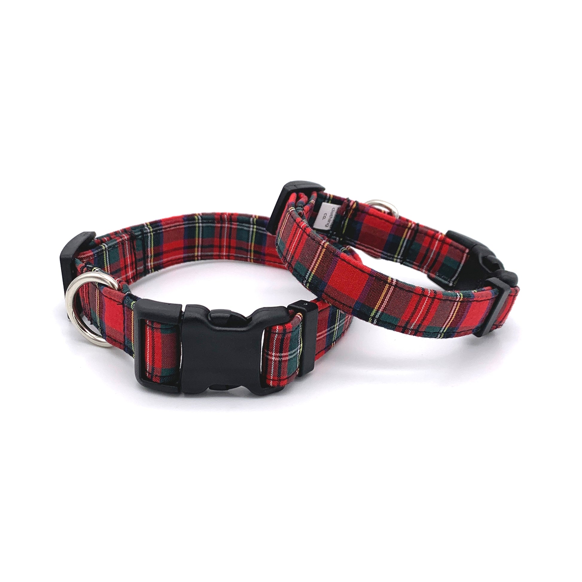 Red Plaid Dog Collar