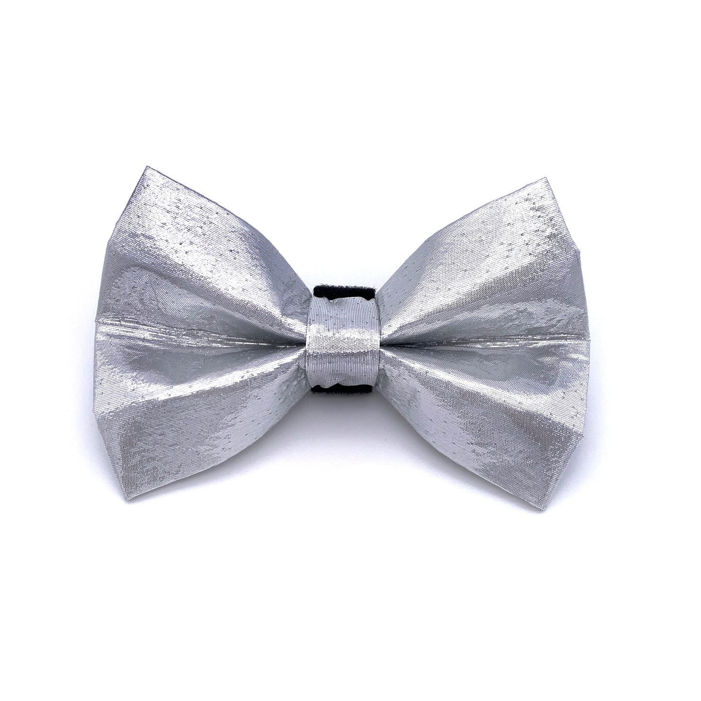 Silver Dog Bow Tie