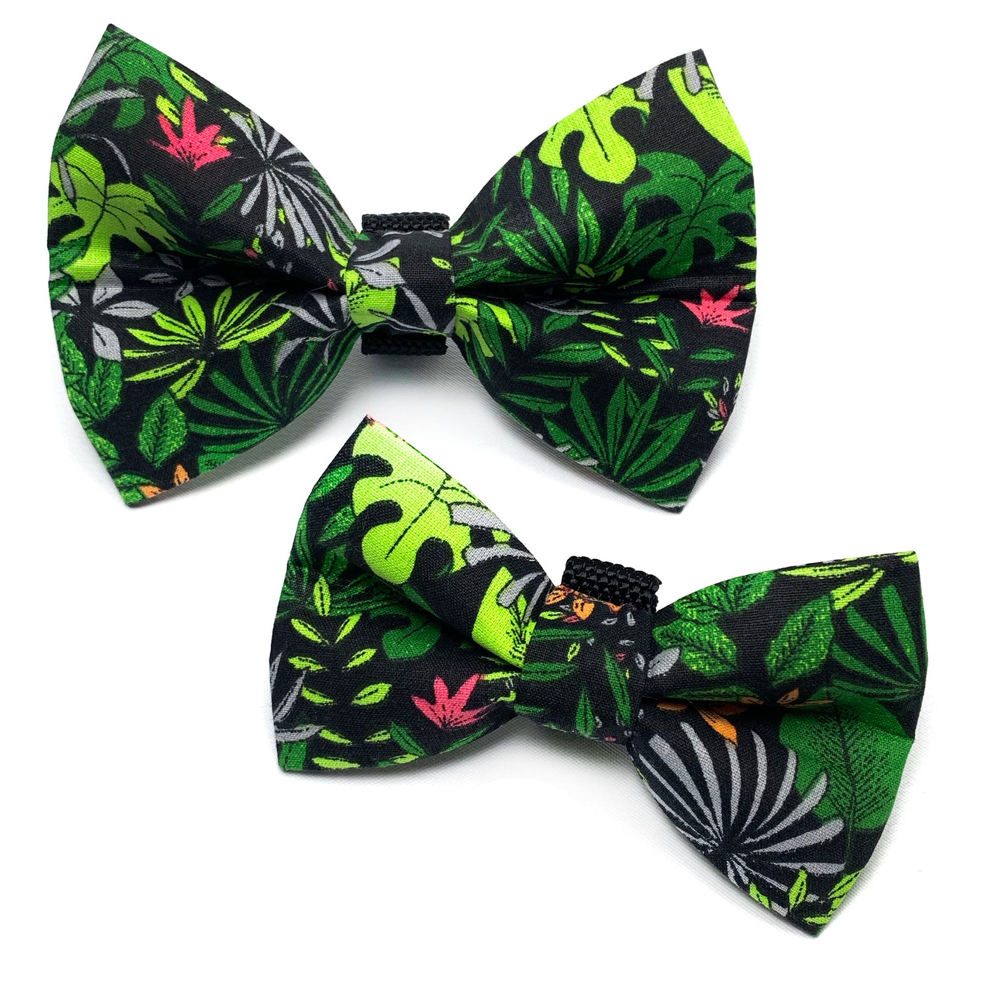 Tropical Leaves Dog Bow Tie