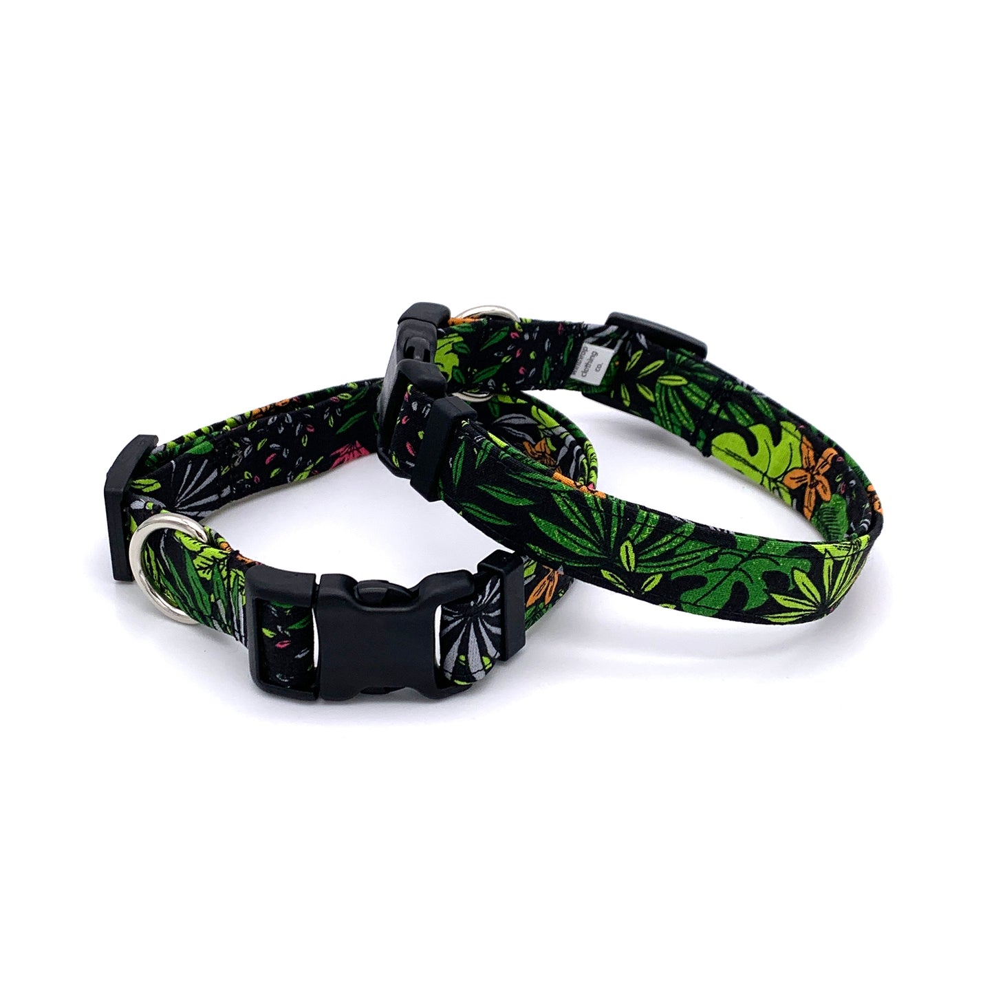 Tropical Leaves Dog Collar