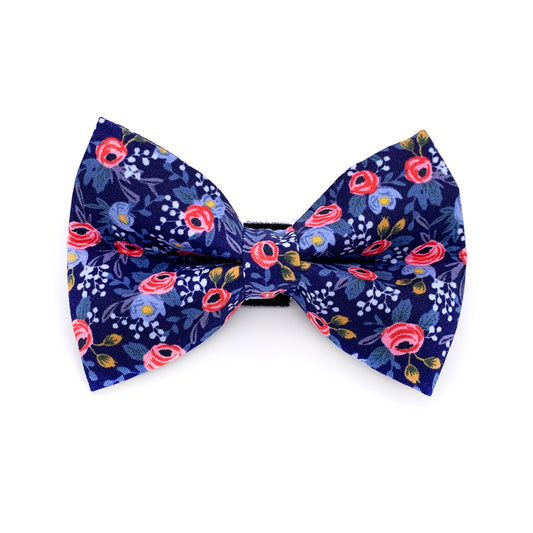 Very Peri Floral Dog Bow Tie