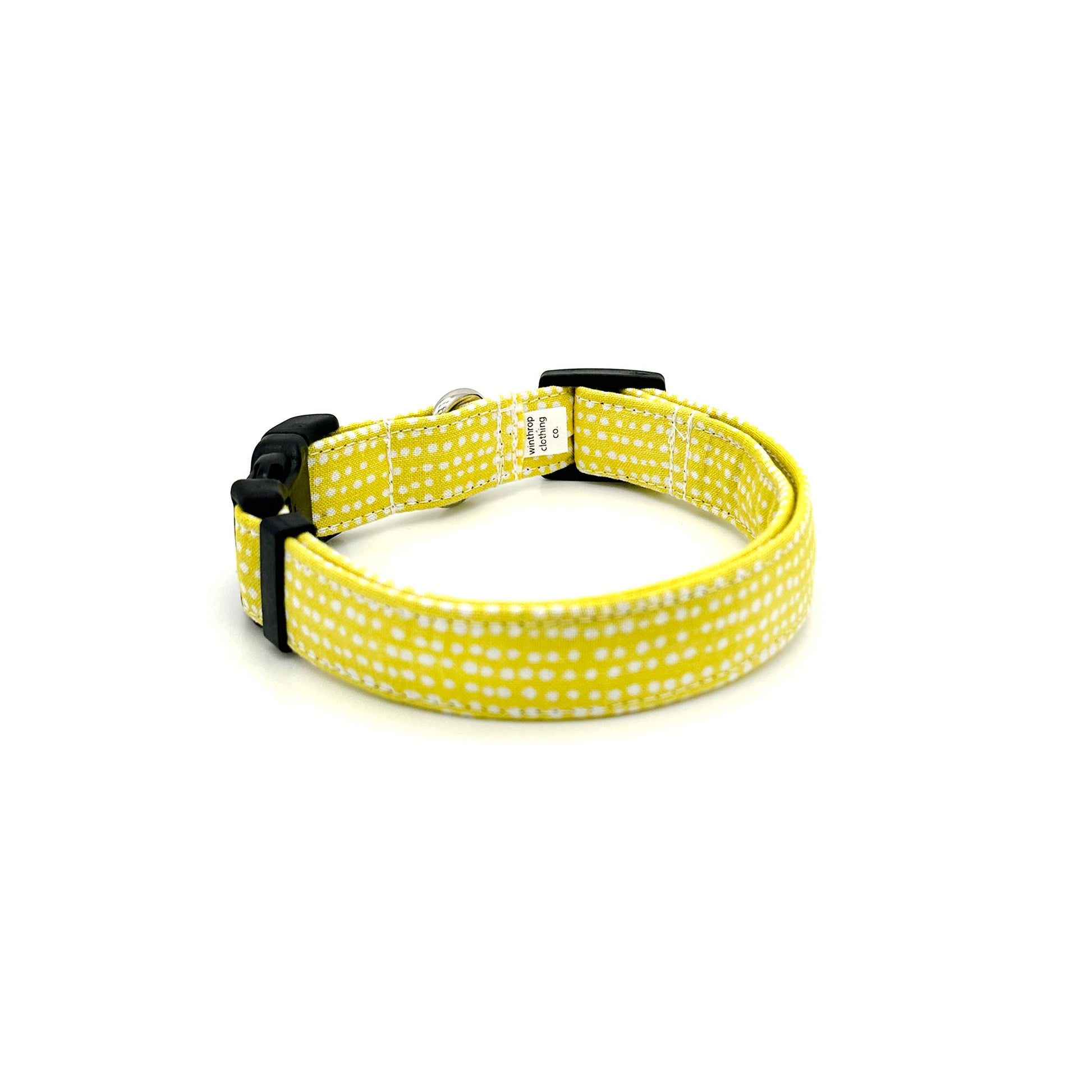 Yellow Polka Dot Dog Collar