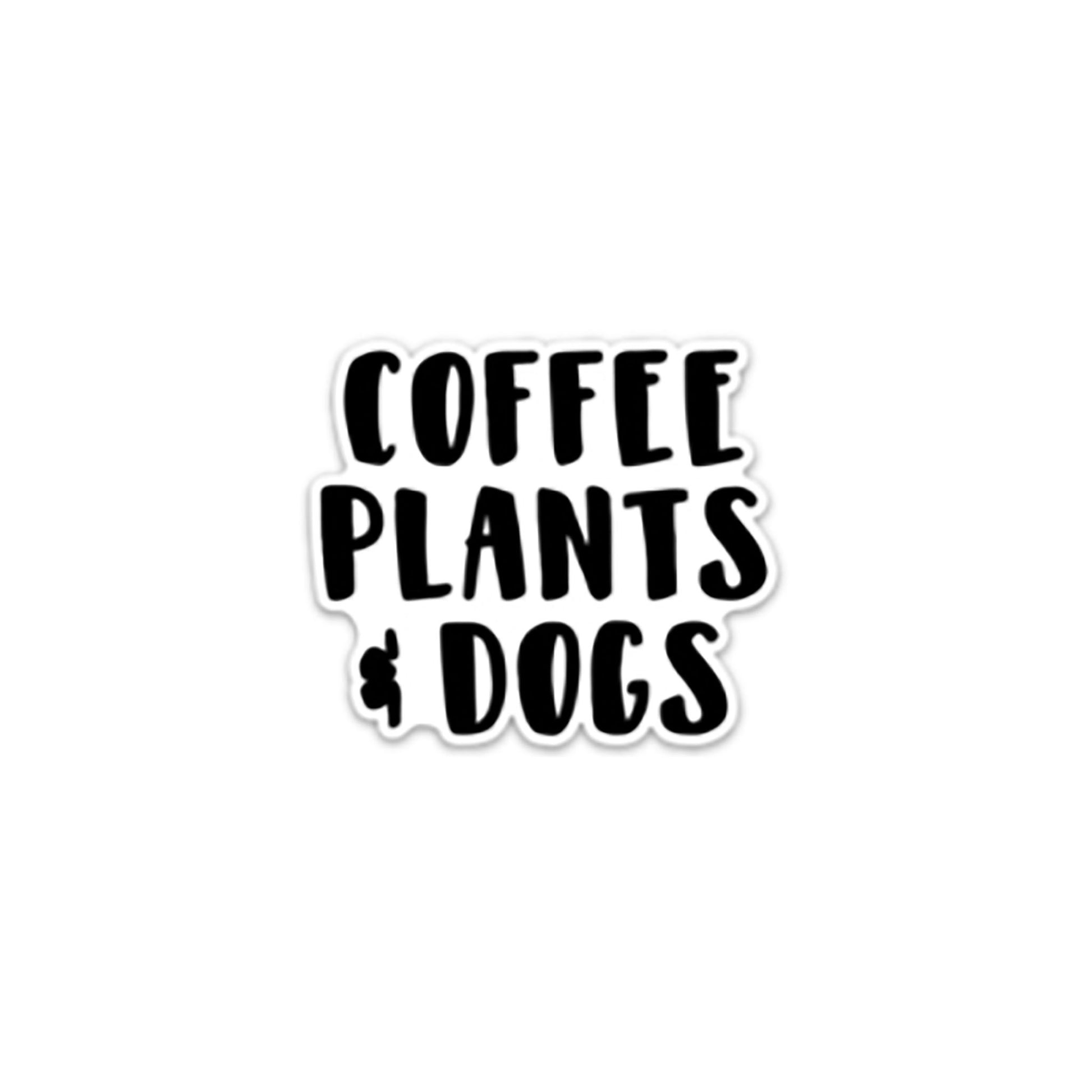 Coffee Plants and Dogs Sticker