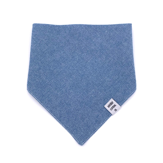 Light Blue Chambray Dog Bandana