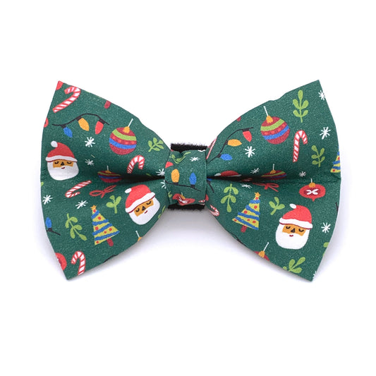 Santa Christmas Dog Bow Tie